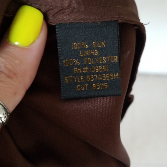 Brown Donna Ricco silk 100% silk dress - Picture 6 of 6